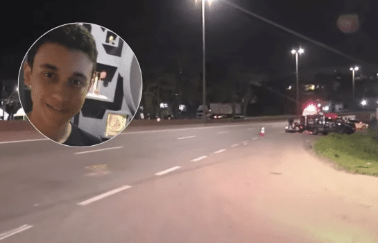 Lucas Pancini, de 16 anos, morreu atropelado ao tentar atravessar a BR-101, em Viana