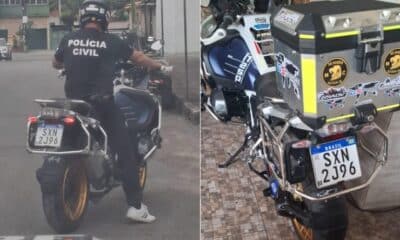 Polícia Civil apreende motocicleta BMW durante operação contra rifas ilegais na Serra