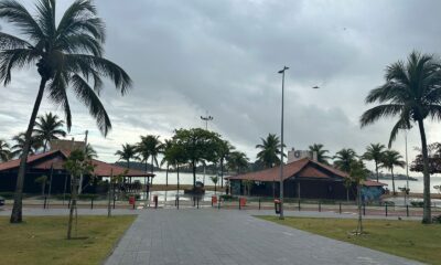 Tempo nublado na Curva da Jurema, em Vitória