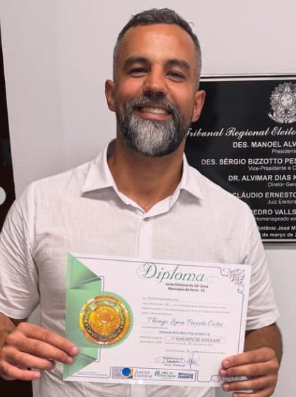 Thiago Peixoto é suplente de vereador na Serra. Foto: reprodução Instagram