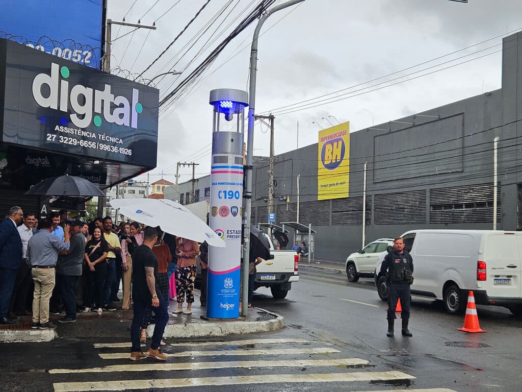 Totem de segurança no bairro Glória, em Vila Velha