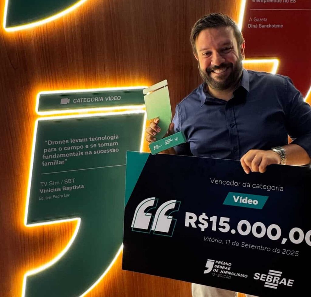 Vinícius Baptista, conquistou o 2º lugar na categoria Jornalismo em Vídeo