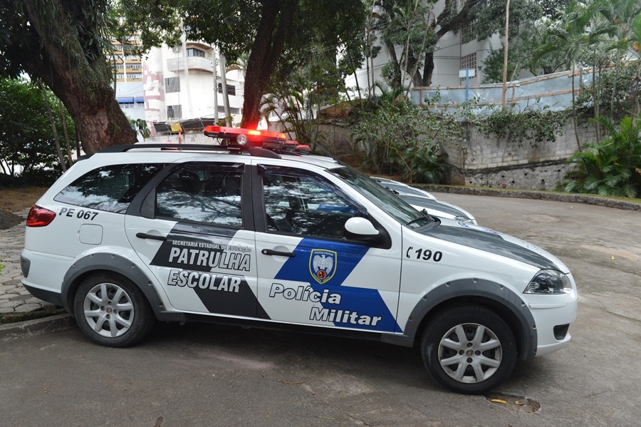 Os militares da Patrulha Escolar vão fazer treinamento dos EUA contra ataques nas escolas. Foto: Divulgação (PMES)