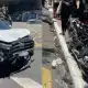Acidente na Reta da Penha deixou uma mulher ferida. Foto: TV Sim/SBT