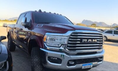 Picape Ram 3500, ano 2023, com valor inicial de R$ 120.000 no leilão do Detran-ES